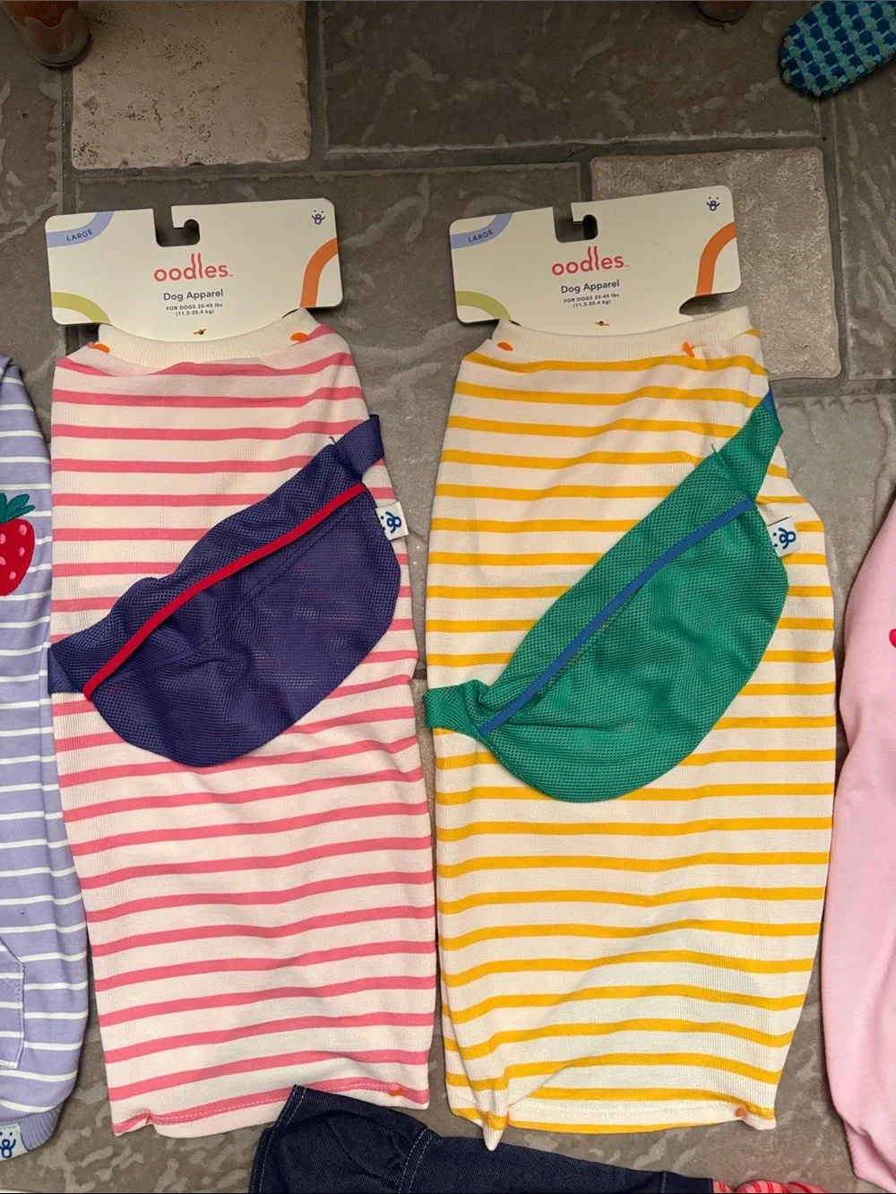 New 7 pieces dog clothes, dog clothing, dog shirts, size L